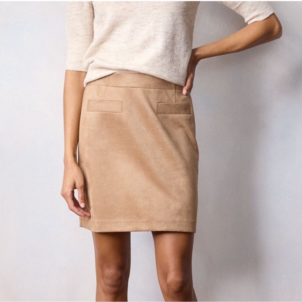 NWT LC Lauren Conrad Elmore tan mini skirt size XXL